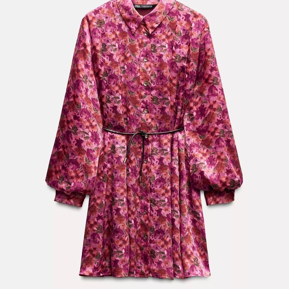 NWT Floral Print Pink Mini Dress